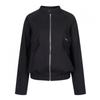 Shop Women S midSeaSon Mock Neck Raglan lS Zip Bomber Black Naru Wjp260053