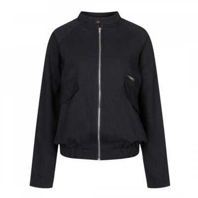 Shop   Women S midSeaSon Mock Neck Raglan lS Zip Bomber Black Naru Wjp260053