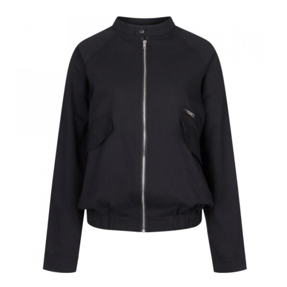 Shop Women S midSeaSon Mock Neck Raglan lS Zip Bomber Black Naru Wjp260053