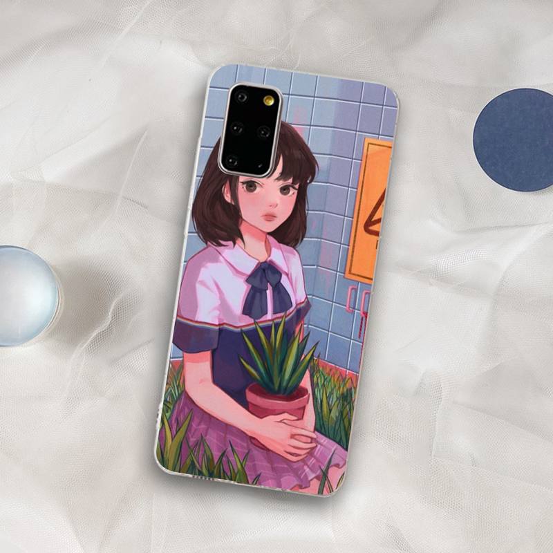 

INS Kawaii японский аниме рисунок девушка чехол для телефона для Samsung S21 A10 для Redmi Note 7 9 для Huawei P30Pro Honor 8X 10i Honor 10i or 20i
