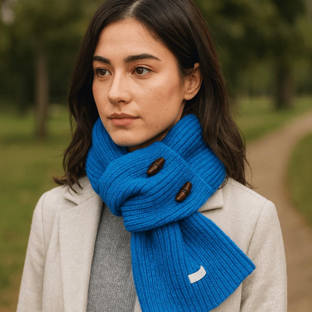 Solid Color Wool Knitted Scarf Thickened Women Winter Neckerchief Apparel Accessories