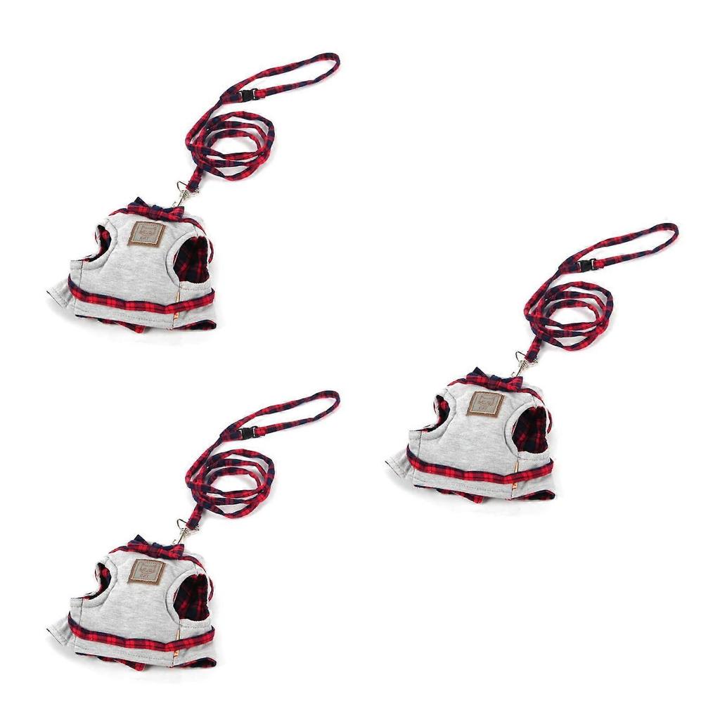 Cat Harness Adjustable Mesh Vest for Comfortable Control 3Pcs Set