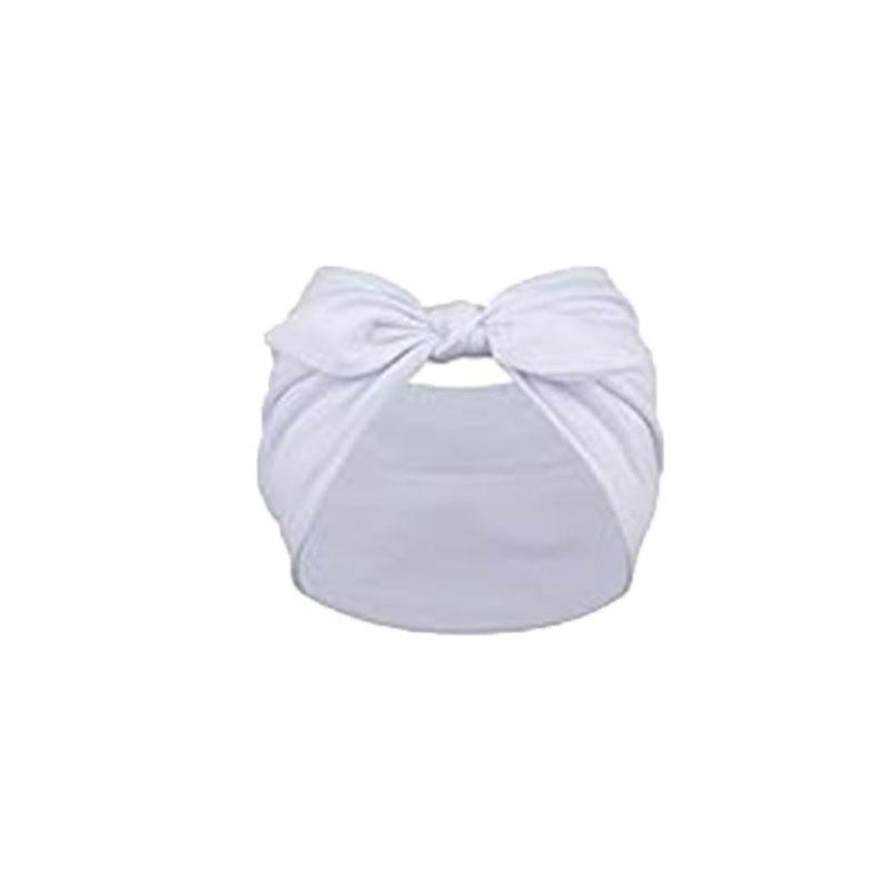 Knotted Rabbit Solid Color Elastic Ear Bow Headband Yoga Sports Headband Sweat-absorbent Antiperspirant Elastic Headdress