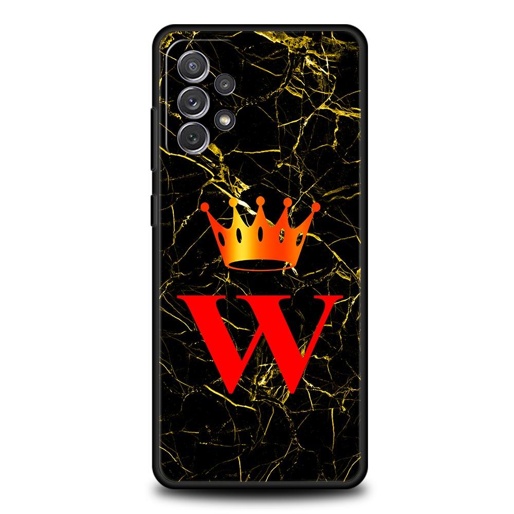 

Marble Letter Phone Case for Samsung Galaxy A55 A35 A15 A14 A13 A25 A54 A51 A71 A72 A73 A32 A52 A41 5G Soft TPU Shell Fundas Bag Samsung A52s 5G