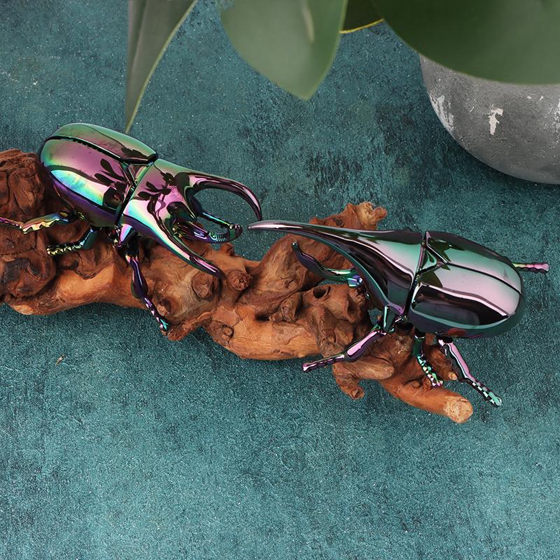 Wind Up Beetle Bionic Toys Creative Prankster Animated Insect Toy Model Beetle Children'S Battle Plastic Animals Wind Up Toy