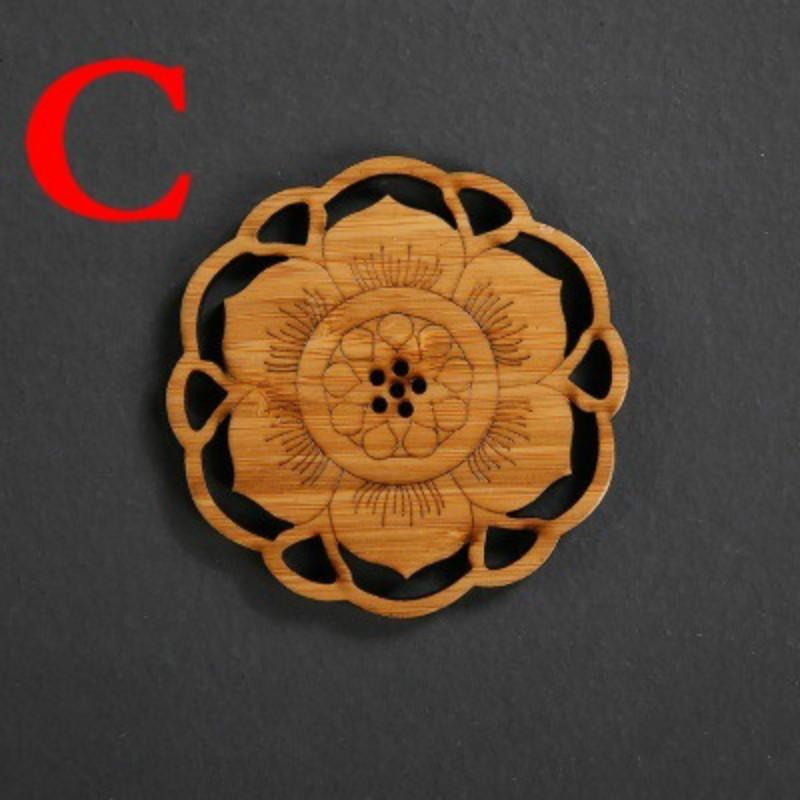 Wooden Round Cup Table Mat Tea Coffee Mug Placemat Home Decoration Kitchen Accessories