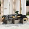 VidaXL Garden Lounge Set with Cushions 8 Pcs, Patio Sofas, Patio Furniture Set, Outdoor Furniture, Grey 3276161