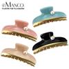 eManco Women's Versatile Pearl & Acetate Hair Clip - Patchwork Color Shark Clip