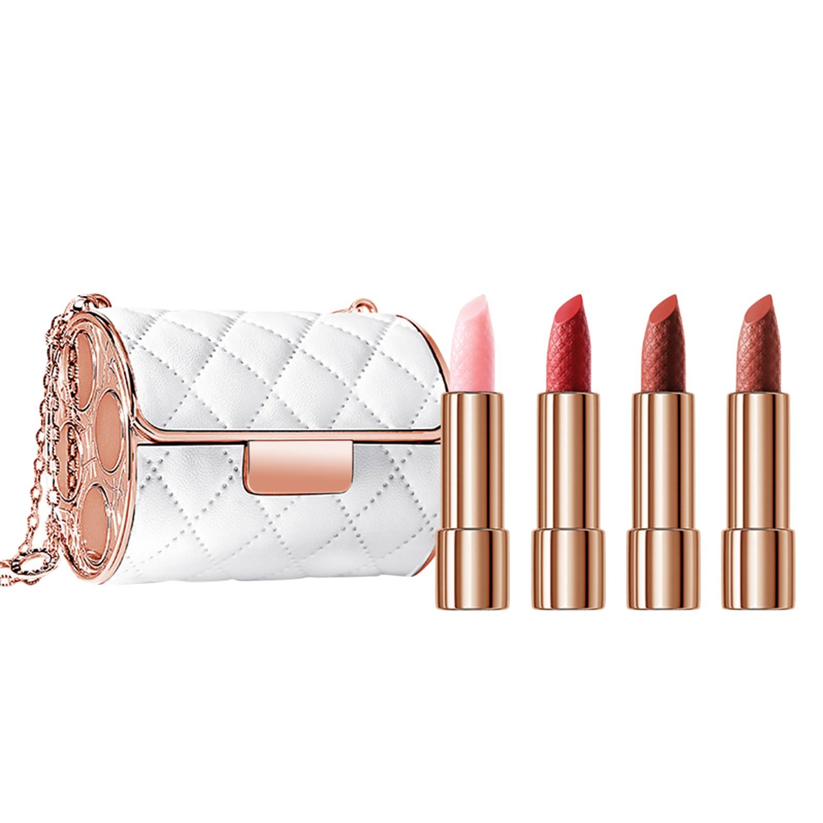 

Роскошная сумка из кожи для домашних животных, мягкая помада, бархат, не выцветает и не прилипает к чашкам, набор из четырех предметов из кожи в коробке One Size белый