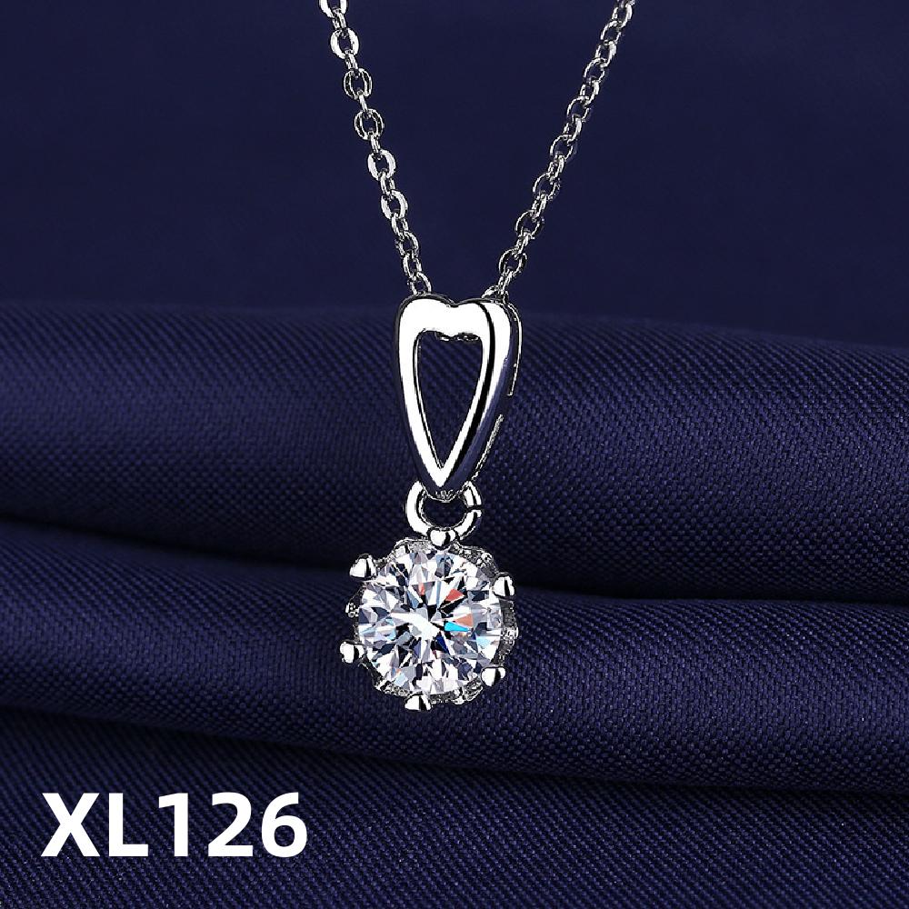 Necklace For Women, Clavicle Necklace, Heart Pendant Inlaid With 1 Carat Zircon, Elegant Jewelry