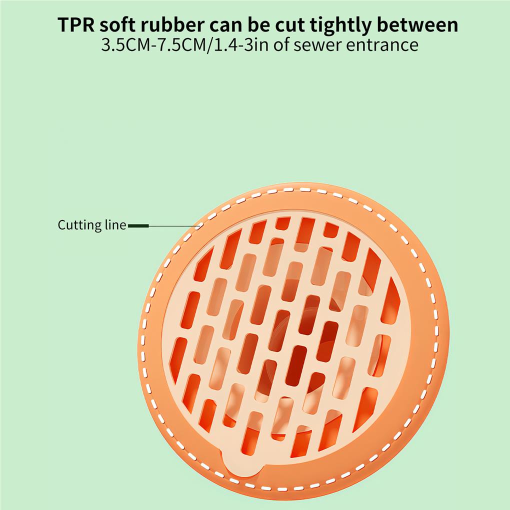 Floor Strainers Straining Cover Plug Bathroom Shower Anti-odor ABS Drain Core Anti-corrosion Water Filter with U-shaped Seal