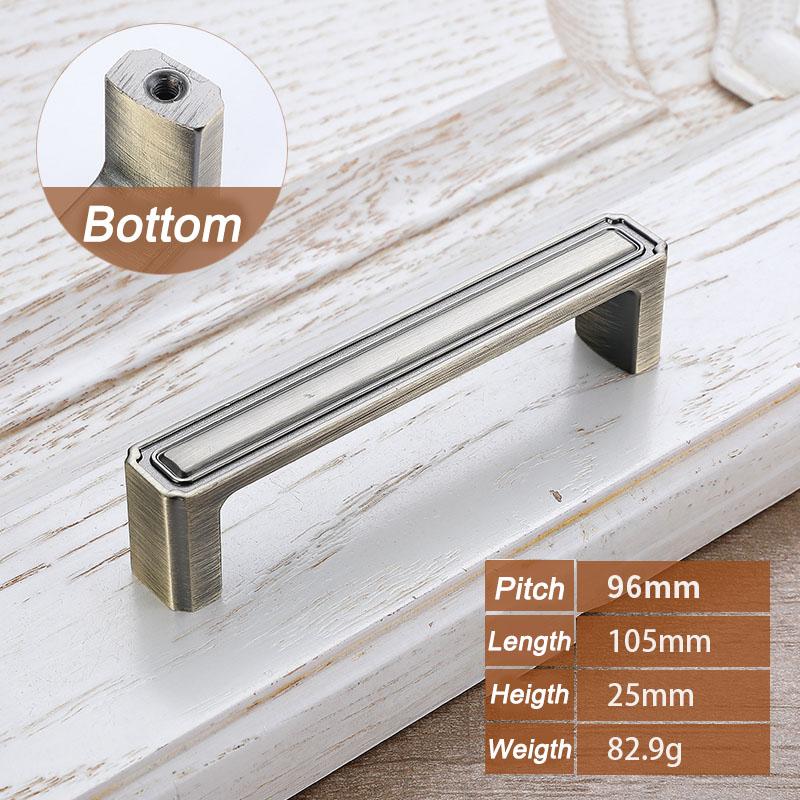 WV Kitchen Cabinet Storage Door Handles Antique Retro Bathroom Drawer Dressers Knobs Cabinet Closet Door Brass Handles Hardware