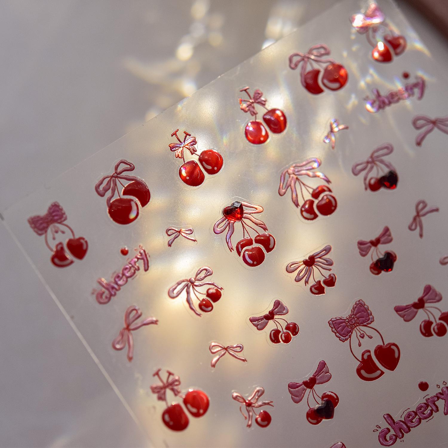 

Наклейки для ногтей Tomoni x Tata Crystal Diamond & Cherry в японском ретро-стиле