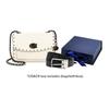 Coach Parker 18 Sweet Cool Style Turn Lock Logo Leather Studded Crossbody Shoulder Bag Small Women shoulder bag White 29389-BPCHK