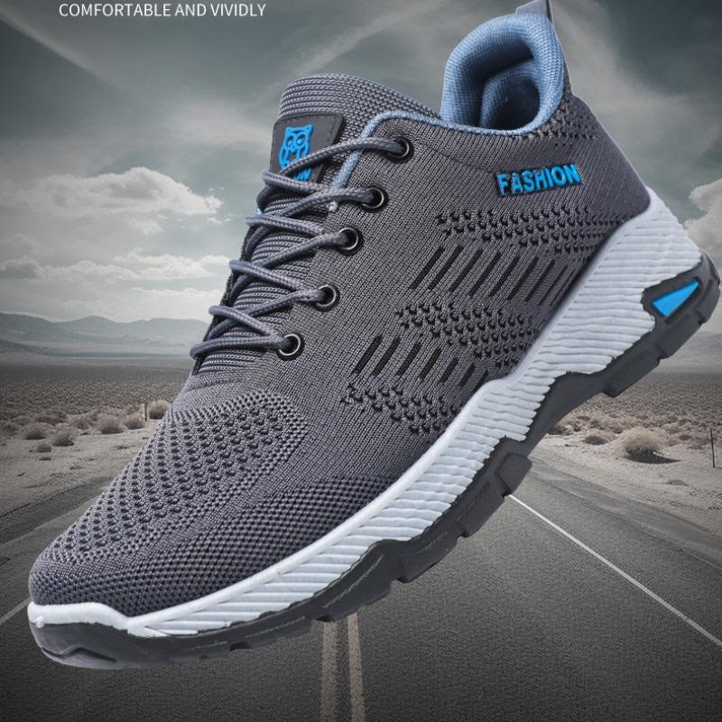 Prodyšná tkaná běžecká obuv, síťovaná obuv, pánská obuv pro volný čas, pánská tenká sportovní obuv