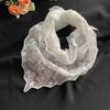 Pastoral French Lace Triangle Headscarf & Waistband Accessory - Women's Retro Sun Protection Silk Scarf