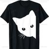 White Cat Retro Style Gift T-Shirt Graphic T Shirts Women Clothes Aesthetic Tops Funny Outdoors High Quality Cotton Short-sleev