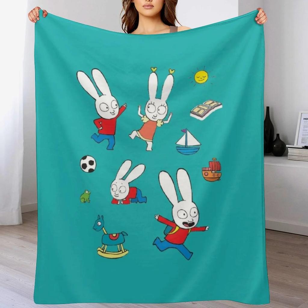 Coperta super coniglio simon fresca coperta accogliente per letto divano sedia