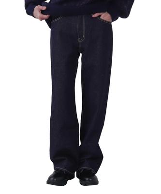 Straight Denim Size Denim Indigo Men's Pants, Small,