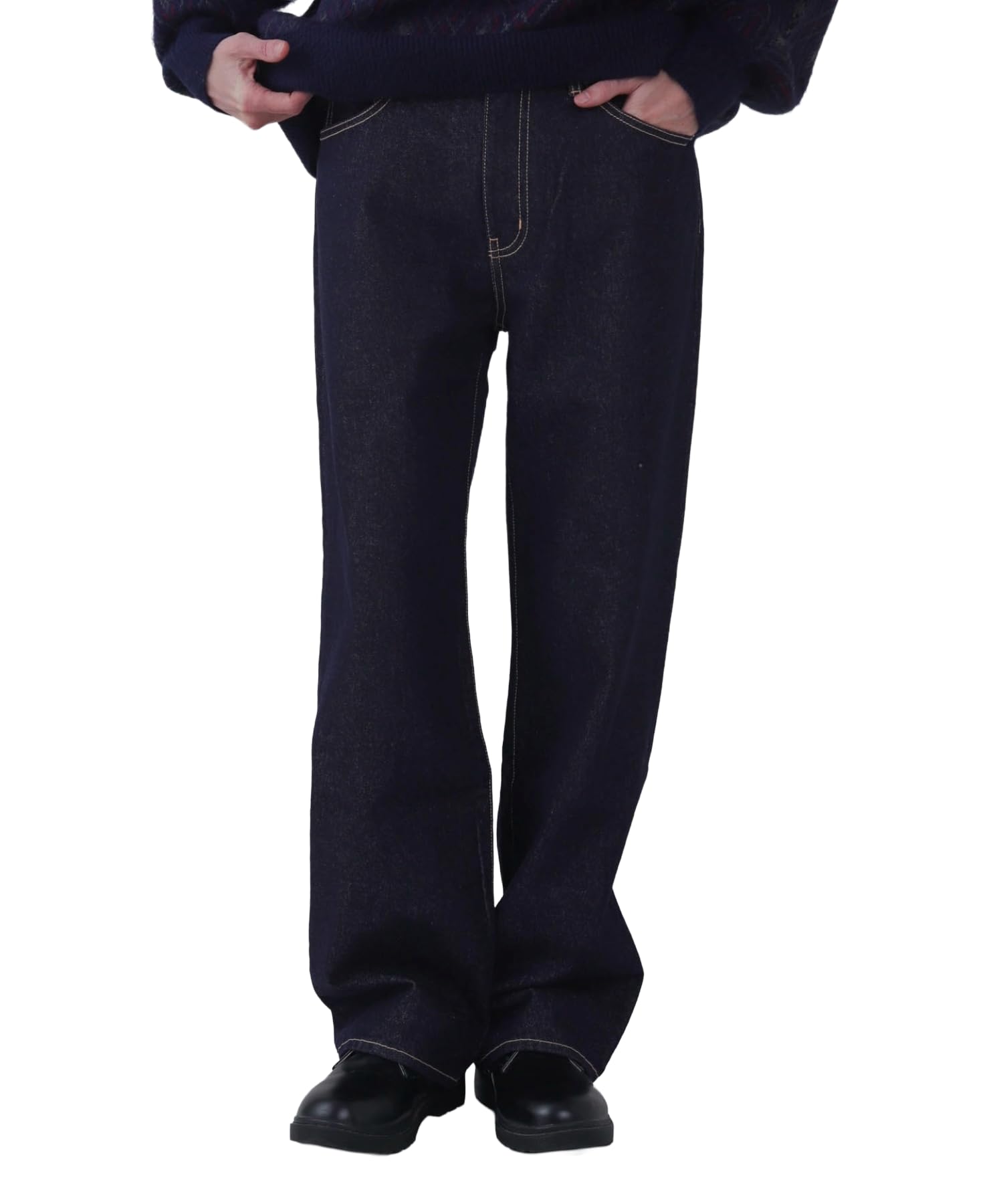 WEGO Straight Denim Size Denim Indigo Men s Pants, Small,