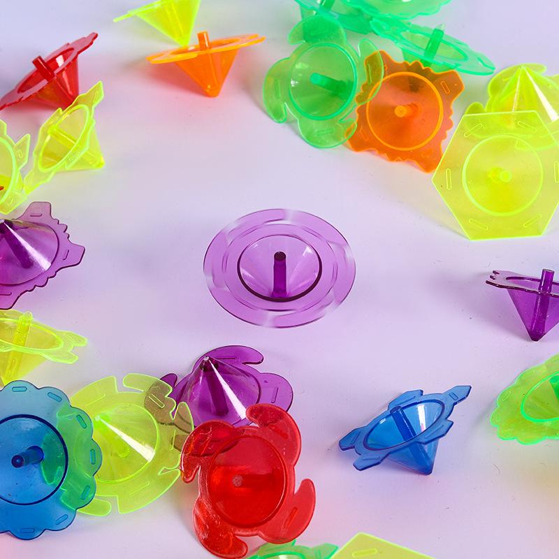 Nostalgic Transparent Toy Gyroscope - Mini Spinning Gift for Kindergarten Children