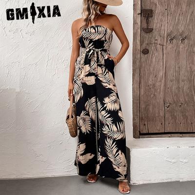 Jumpsuit Summer Print Strapless Jumpsuit for Women