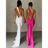 Halter Back Tight Irregular Dress Dress Open Back Tight Irregular Dress