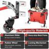 2pcs Upgraded 360° Dual Front Wheels Packout Wheel Compatible with Mil.waukee Packout Rolling Toolboxes, 200 Lbs Capacity