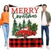 Merry Christmas Blanket Plush Cozy Throw with Vintage Truck Design Soft Warm Bed Sofa Gift for Holiday Season Perfect for Home D