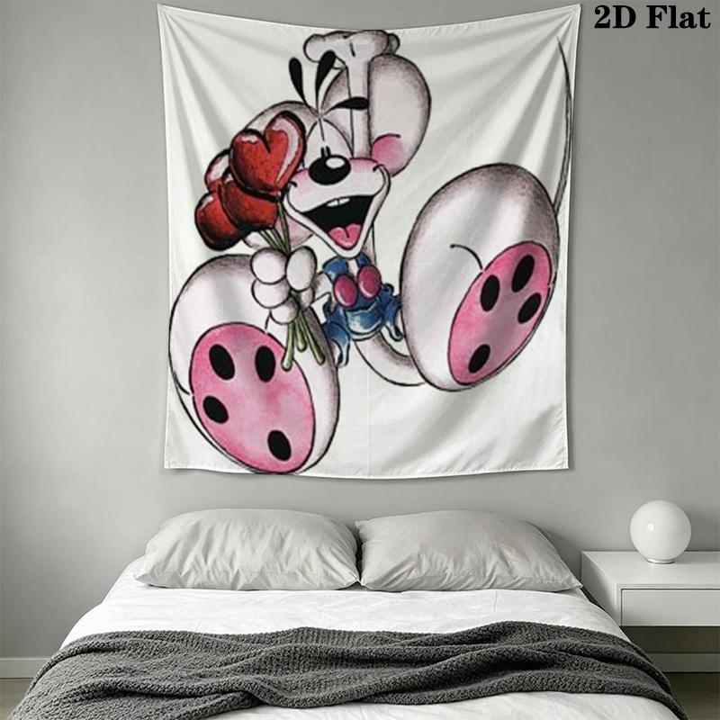 Diddl Wall Tapestry Aesthetic Wall Hanging Printed Fabric Blanket Decorative Tapestries for Bedroom Living Room Home Decor