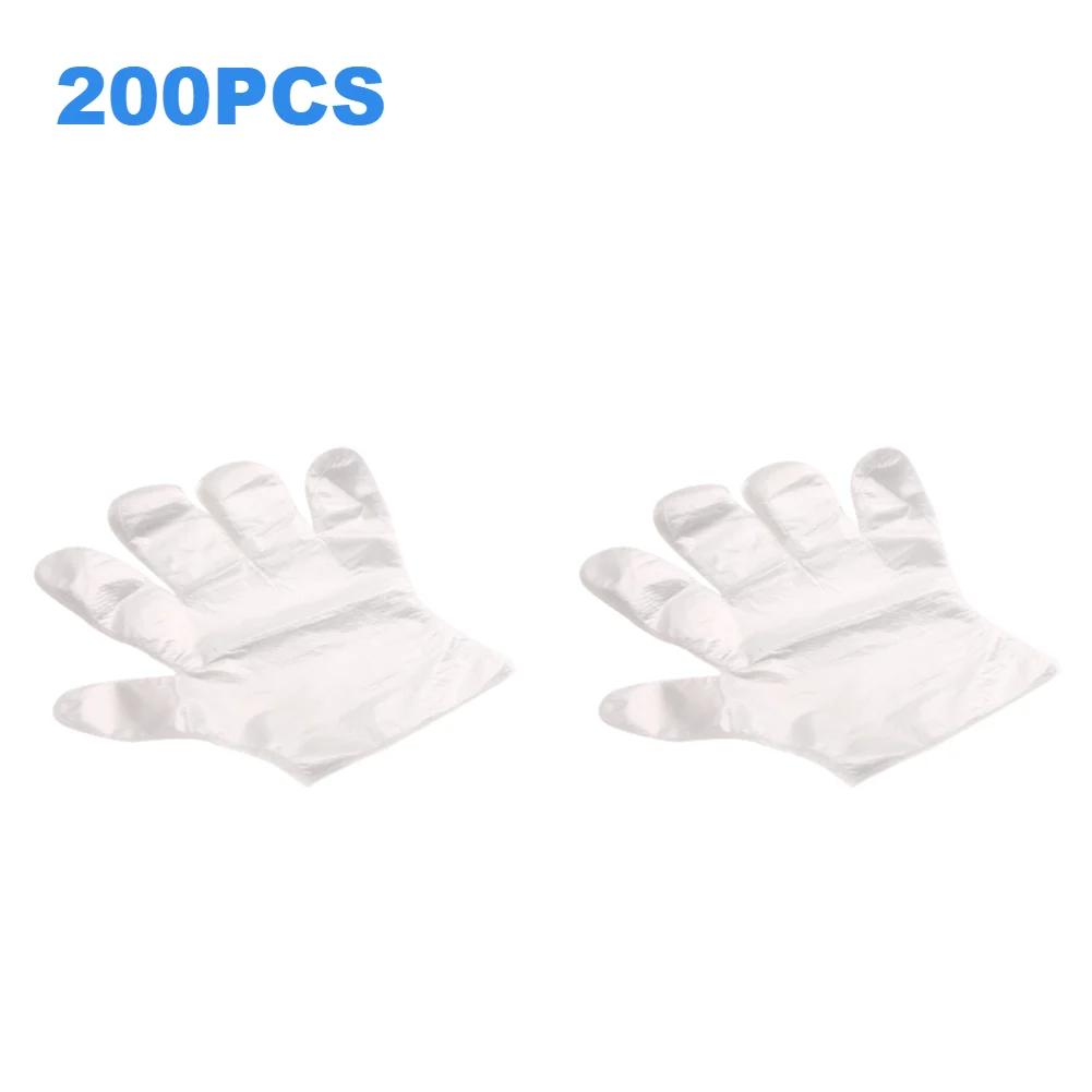 3000-100 Stück Einweg-Handschuhe Plastikhandschuhe Transparent Küchen-Badezimmer-Reinigungshandschuhe Für DIY Kochen Küchenzubehör