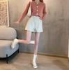 Women's High-Waisted PU Leather A-Line Shorts - Winter 2024, Versatile Wide-Leg Bootcut Pants