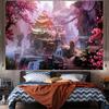 Fondo de tela para ventana, decorativo, estilo Ins, tapiz grande para colgar en la pared, tapiz Hippie geométrico, decoración de la habitación del hogar, decoración estética