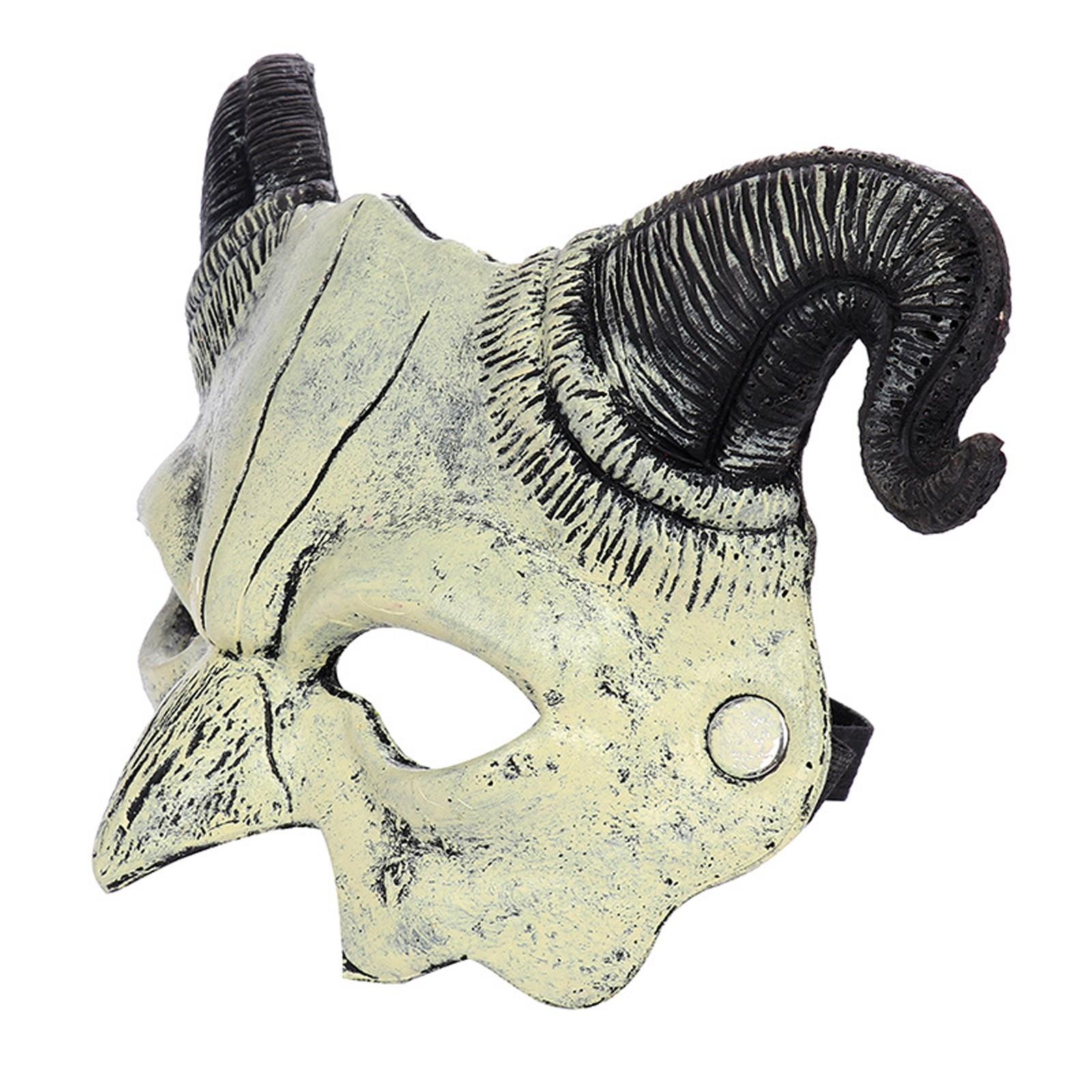 Halloween Devil Horror Half Face Mask Scary Horn Ghost Mask Monster Cosplay for Halloween Cosplay Costume
