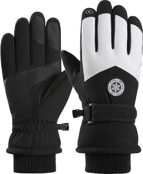 

Перчатки Winglos для улицы в холодную погоду с теплым флисом, для смартфона, для спорта, для велосипеда, для холодной погоды, для ночного времени, толстый флис, на завязках, подходят для одного размера, который подходит всем