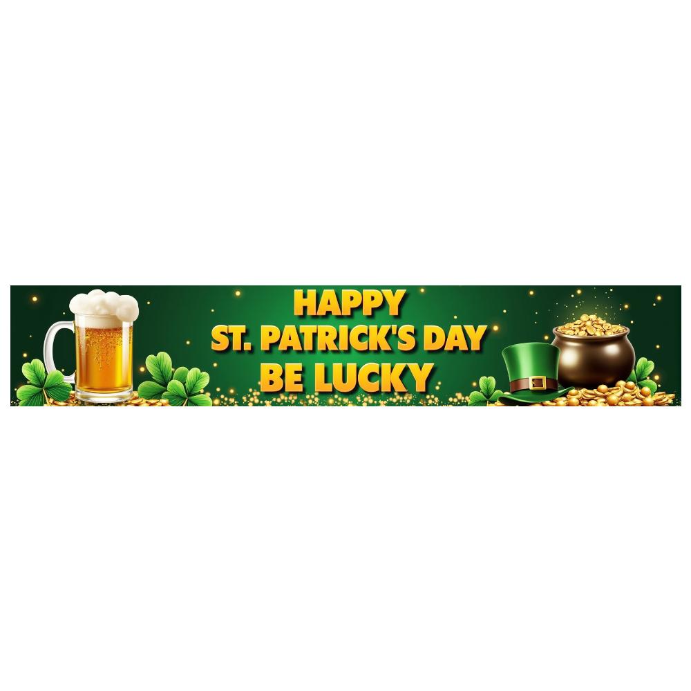 Vertical Decorative Banner Irish Banner Decorative Celebration Background Happy Celebration St Patrick's Backdrop for Event