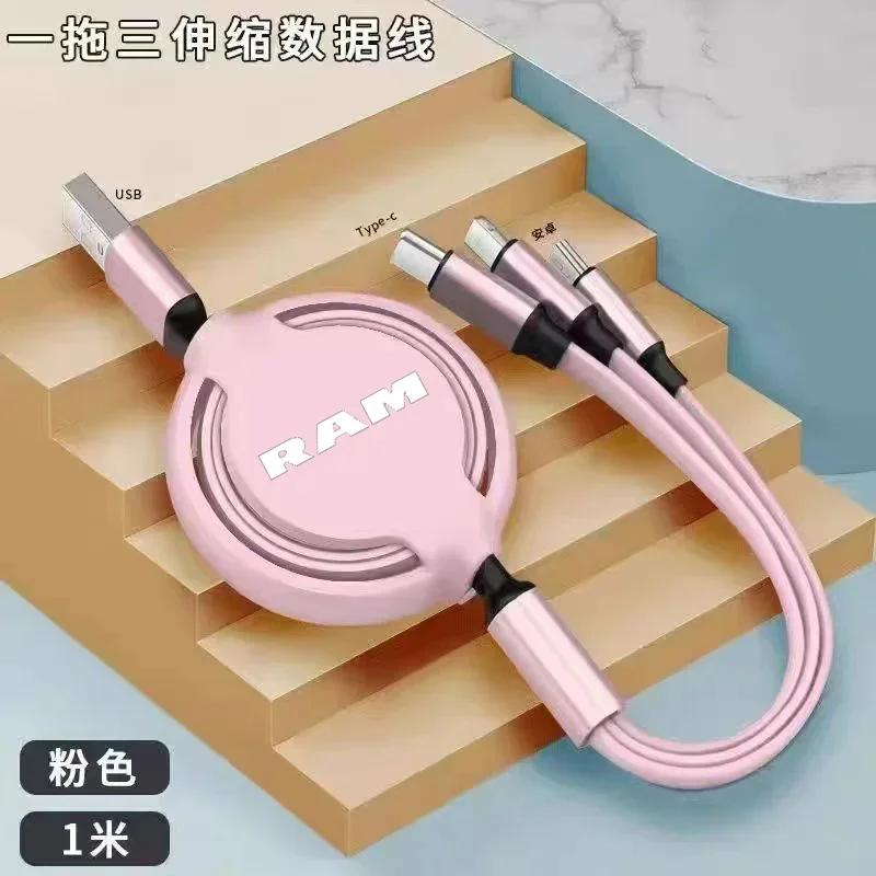 Fast Charing Data Cable 100W Multifunctional 3 in 1 Data Cord For Dodge RAM 1500 2500 Car Accessorie ZZ9