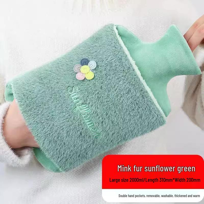 Large Hot Water Bottle - Versatile Hand Warmer & Belly Heat Pack with Water Injection