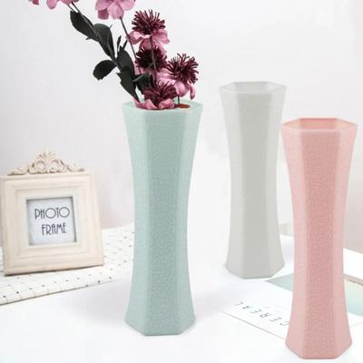 Vaso de flores estilo nórdico, decoração para sala de estar, ornamentos modernos, origami, vasos de plástico, arranjos de flores, decoração para casa