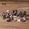 Christmas Home Decor 11 Pcs Nativity Scene Set, Resin Mini Figurines Tabletop Decor, Jesus Birth Holy Family Angel Shepherd Animals Statues, Religious