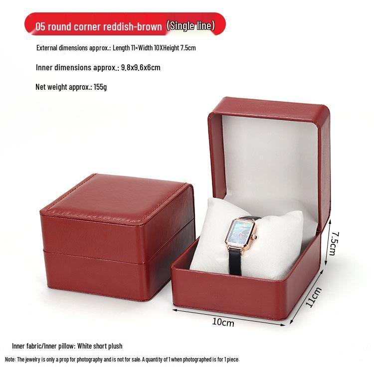Velvet Light Luxury Single Watch Box, High-End Black Packaging for Business Watches