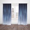 2 szt.- Ciche, błękitne poliestrowe zasłony, zasłony z tunelem 42 * 84, dekoracja sypialni, salonu, pokoju domowego