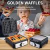 1600W High Power Waffle Maker Double-sided Heating Toaster Household Semi Automatic Breakfast Machine