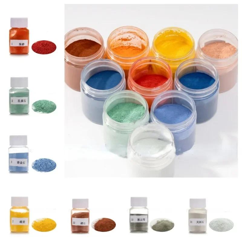 Natural Mineral Pigments for Chinese Painting, Gongbi Art, Wall Murals & Hand-Painted Ceramics Eco-Friendly Art Supplies