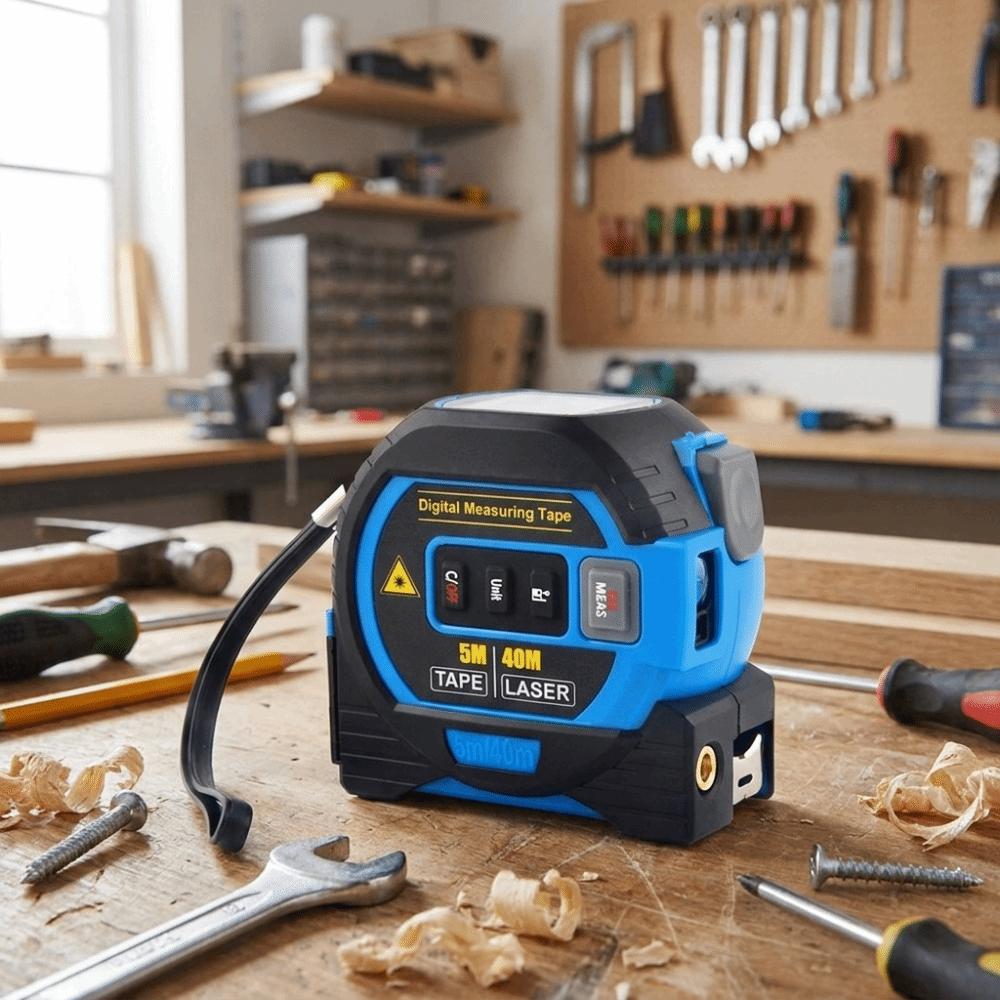 High Precision Digital Tape Measure Tool 3 In 1 Laser Rangefinder Measuring Tape Measurement