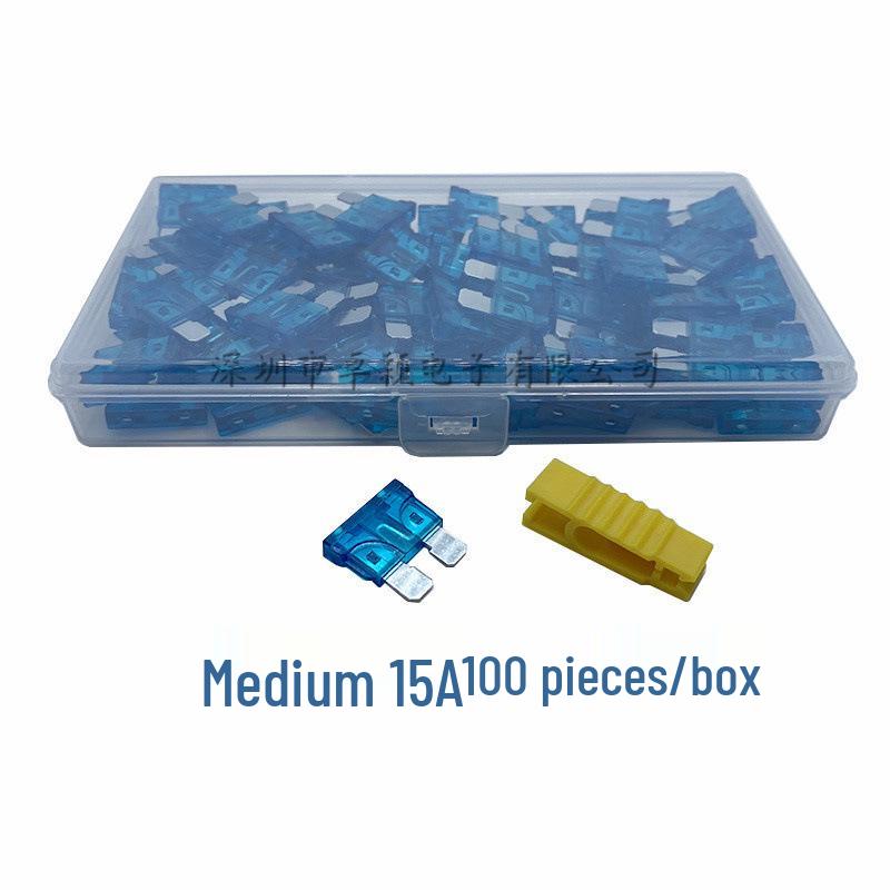 Car Fuse Box Set: Blade Fuses In Small, Medium, & Large (1A, 3A, 10A, 15A)