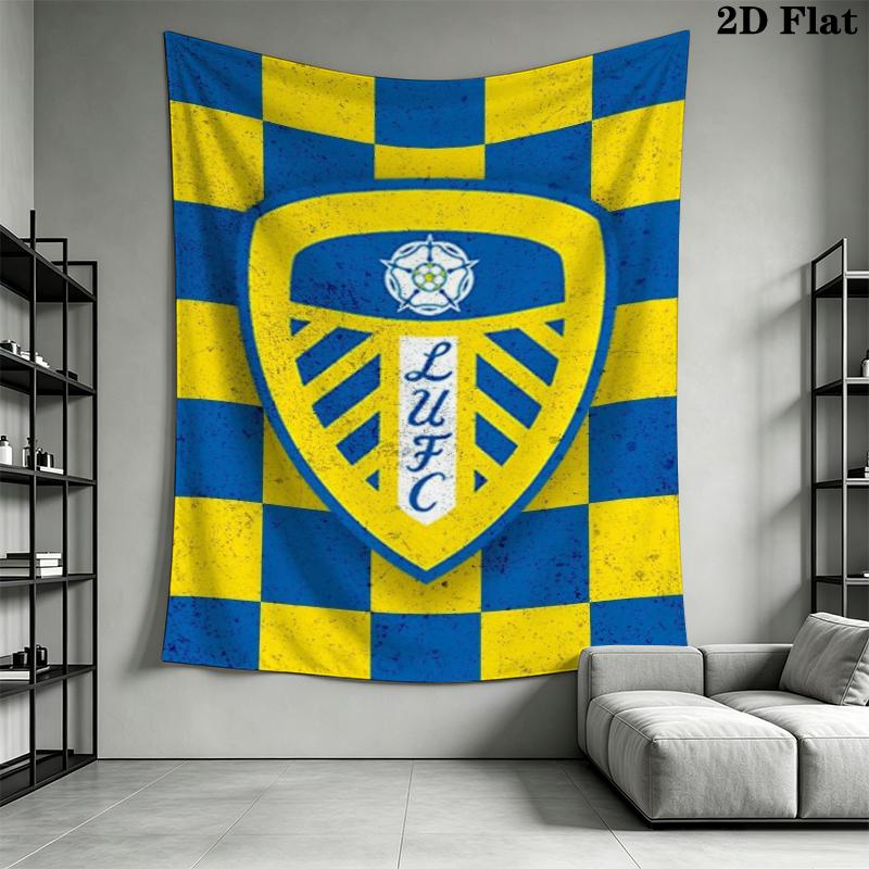 Leeds United Wall Tapestry Aesthetic Wall Hanging Printed Fabric Blanket Decorative Tapestries for Bedroom Living Room Home Decor
