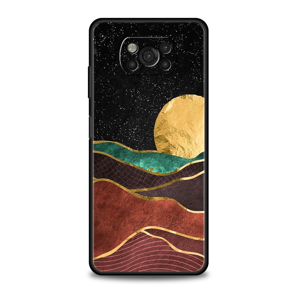 

Чехол для телефона из мрамора Черное золото для Xiaomi Poco X3 NFC M3 F3 F4 M4 X4 Mi Note 12T 12 Pro 10 11 Lite 10T 5G 11T 9T 11i Poco X3 NFC