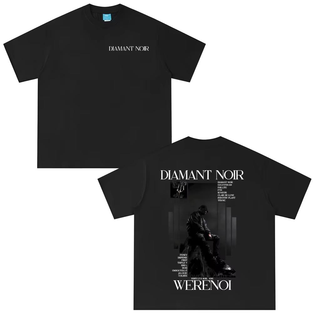 

Hot Sale Rapper WeRenoi Diamant Noir Album Tshirt Men Women Hip Hop Fashion Pop Music T-shirts Male Cotton Clorhing Vintage W... S разноцветный