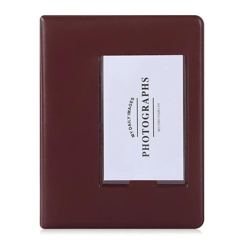 

64 Pockets PU Leather Lace Photo Album Film Camera 3 inch Photo Storage Cards Tickets Holder for Fujifilm Instax Mini 12/11/9/8 красный